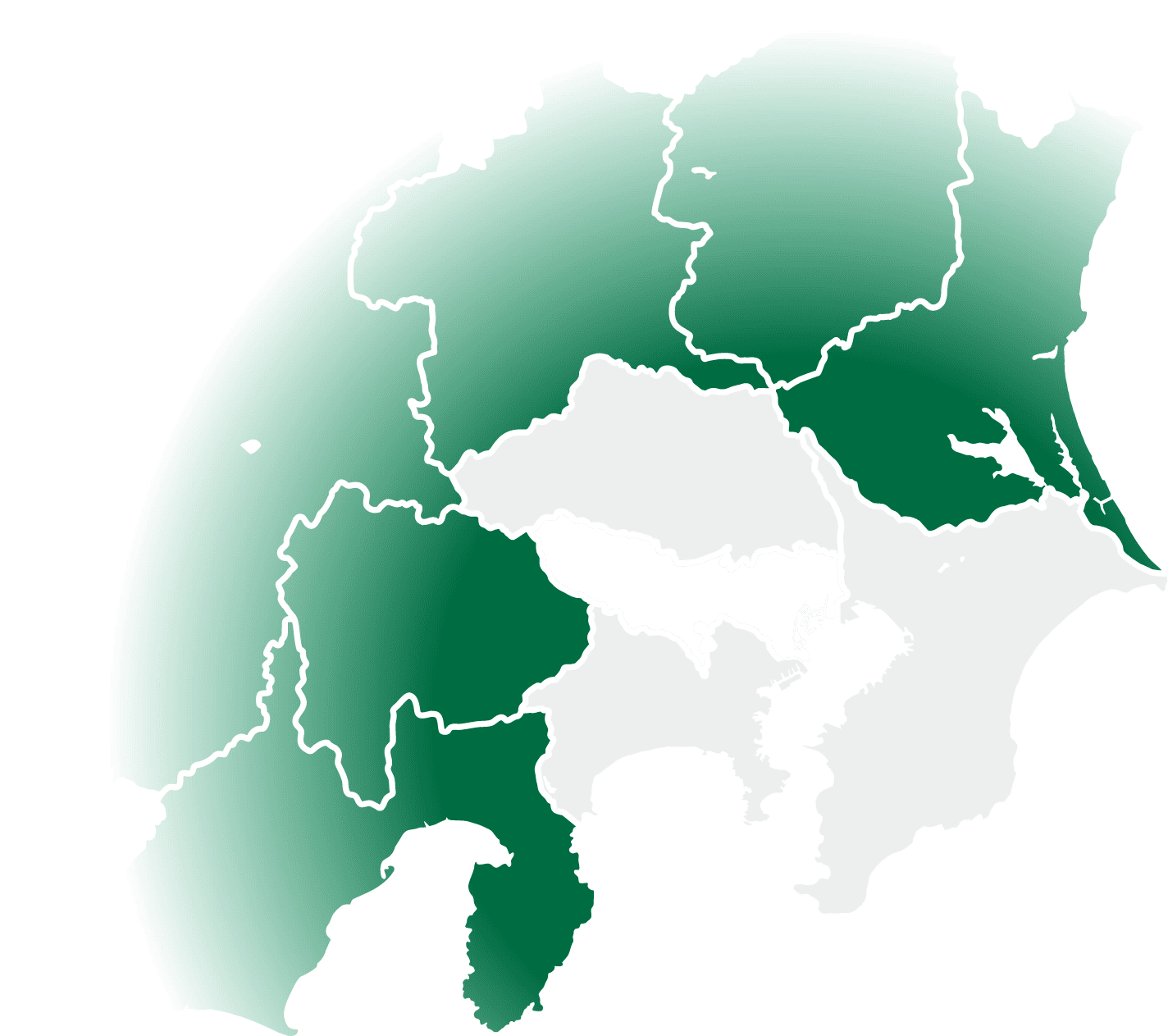東京エリア1都3県の地図