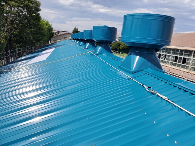 KK高等学校屋根補修工事